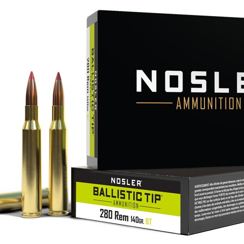 Nosler 40073 Ballistic Tip  280Rem 140gr Spitzer Ballistic Tip 20 Per Box/10 Case