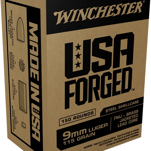 Winchester Ammo WIN9S USA Forged 9mmLuger 115gr Full Metal Jacket 150 Per Box/5 Case