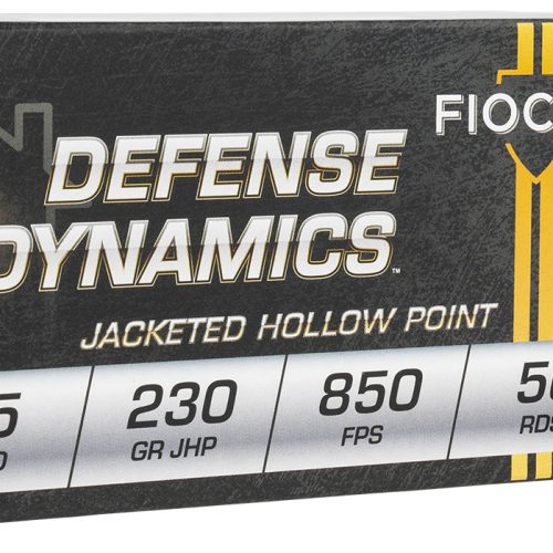 Fiocchi 45T500 Defense Dynamics  45ACP 230gr Jacketed Hollow Point 50 Per Box/10 Case