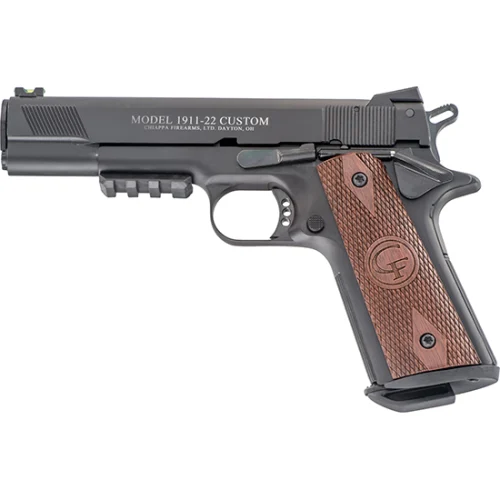 CHIAPPA 1911-22 CUSTOM 22LR 5 CHECKERED WALNUT
