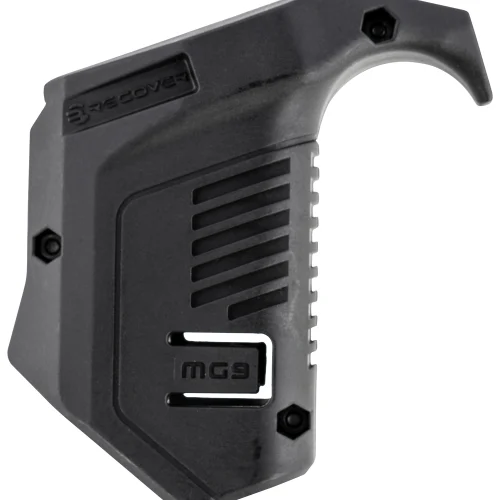 Recover Tactical MG9 Angled Mag Pouch  Black Polymer, Picatinny Rail Mount, Compatible w/ Glock
