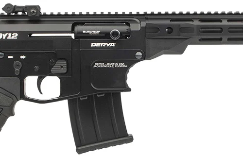 Derya Firearms DY1218US Namlu DY12 12 Gauge Semi-Auto 3" 5+1 18" Black Melotine Threaded Barrel, Black Anodized Aluminum Receiver w/Picatinny Rail, Black Adjustable Polymer Stock & Pistol Grip