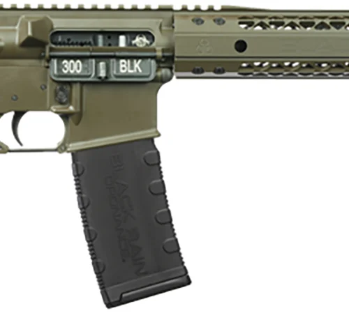 Black Rain Ordnance BROROTRM30A Bro M30A  Sports South ROTR 300 Blackout Badlands Cerakote Aluminum Picatinny Rail Receiver Black Black Polymer Grip