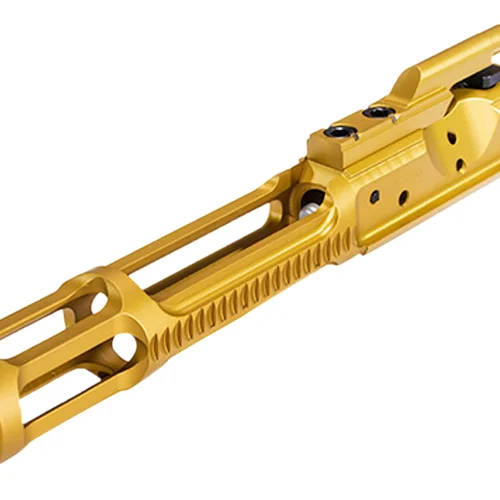 Faxon Firearms FF556BCGCNITRIDELWTIN Gunner  5.56 NATO Nitride Full Auto Gold