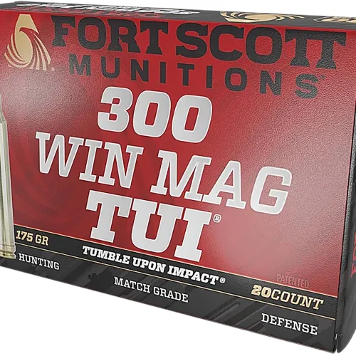 Fort Scott Munitions 300WM-175-SCV2 Tumble Upon Impact (TUI)  300WM 175gr Solid Copper Spun 20 Per Box/10 Case