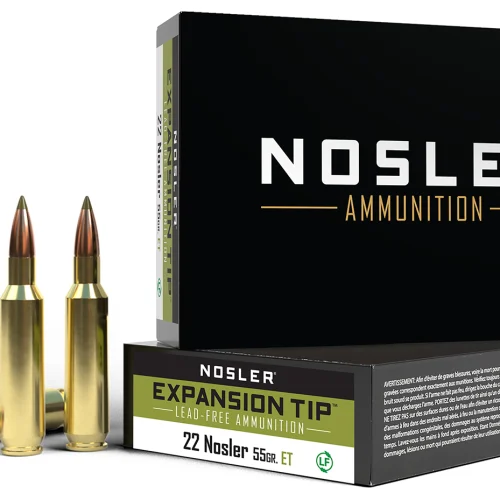 Nosler 40140 E-Tip Lead Free 22Nosler 55gr E Tip Lead Free 20 Per Box/10 Case