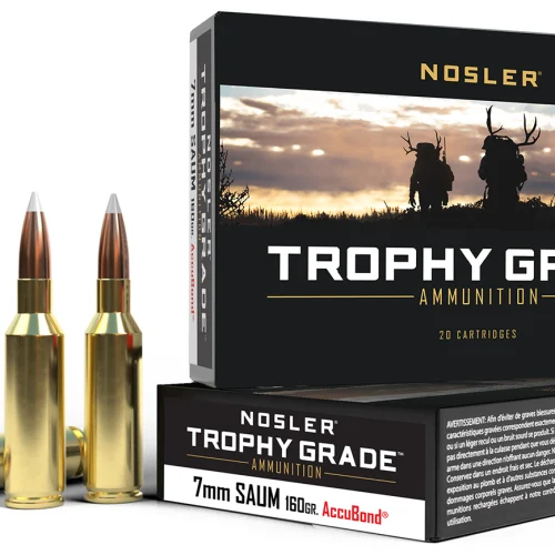 Nosler 60045 Trophy Grade  7mmRemSA UltraMag 160gr Nosler Spitzer Partition 20 Per Box/10 Case