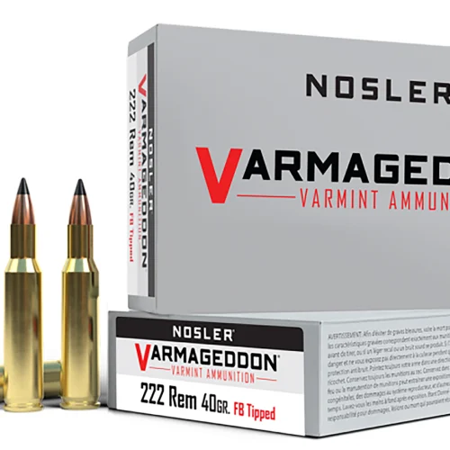 Nosler 65135 Varmageddon  222Rem 40gr Flat Base Tipped 20 Per Box/20 Case