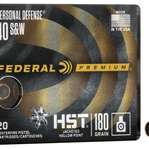 Federal P40HST1S Premium Personal Defense 40S&W 180gr HST Jacketed Hollow Point 20 Per Box/10 Case