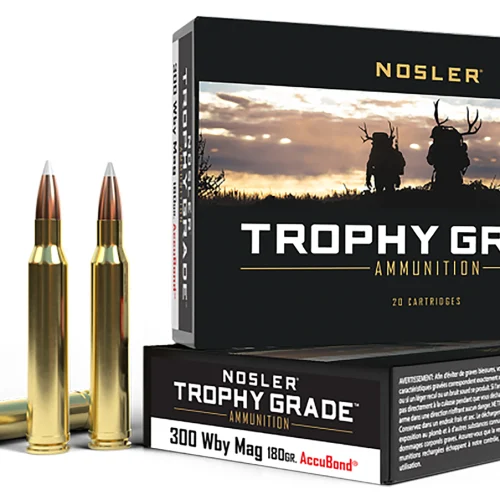 Nosler 48643 Trophy Grade  300WthbyMag 180gr Nosler AccuBond 20 Per Box/10 Case