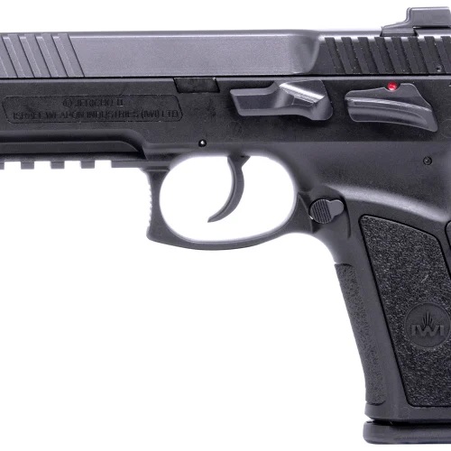 IWI US J941PSL910-II Jericho 941 Enhanced 9mm Luger Caliber with 3.80" Barrel, 10+1 Capacity, Overall Black Finish, Picatinny Rail Frame, Serrated Steel Slide & Polymer Grip