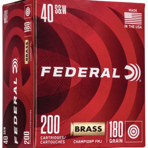 Federal WM52232 Champion Training 40S&W 180gr Full Metal Jacket 200 Per Box/5 Case