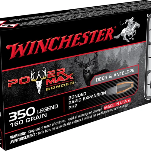 Winchester Ammo X3501BP Power Max Bonded  350Legend 160gr Bonded Rapid Expansion PHP 20 Per Box/10 Case