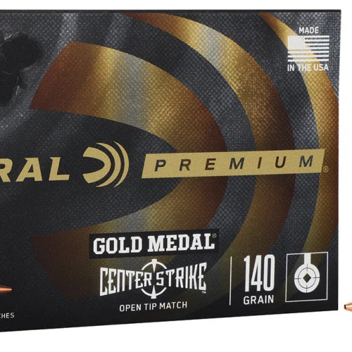 Federal GM65CRDOTM1 Gold Medal Centerfire Rifle 6.5Creedmoor 140gr Open Tip Match 20 Per Box/10 Case