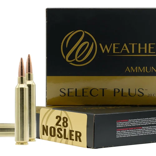 Weatherby R28NS180VLD Select Plus  28Nosler 180gr 20 Per Box/10 Case