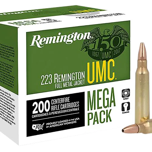 Remington Ammunition 23775 UMC Mega Pack 223Rem 45gr Jacketed Hollow Point 200 Per Box/4 Case