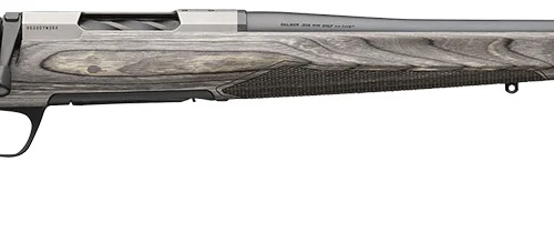 Browning 036092299 X-Bolt 2 Hunter Full Size 6.8 Western 3+1 24"  Matte Blued Threaded Sporter Barrel, Drilled & Tapped Stainless Steel Receiver, Fixed Gray Laminate Stock, Radial Muzzle Brake