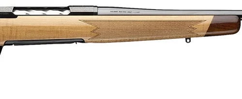 Browning 036080218 X-Bolt 2 Medallion 308 Win 4+1 22" Blue Polished Threaded Barrel & Drilled & Tapped Carbon Steel Receiver, Fixed Gloss AAAA Maple Wood Stock, Radial Muzzle Brake