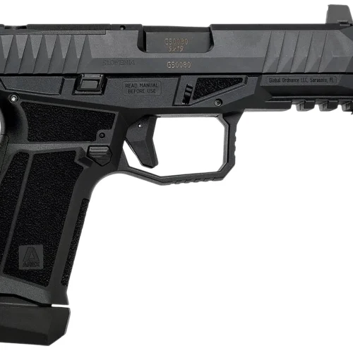 Global Ordnance LLC 815537024791 Delta M Gen2 9mm Luger 15+1 4" Black Threaded Barrel, Black Nitride Optic Cut/Serrated Slide, Black Frame, Ambidextrous