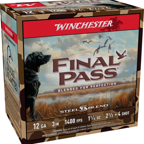Winchester Ammo FP123254 Final Pass  12Gauge 3" 1 1/4oz 2.5/4Shot 25 Per Box/10 Case