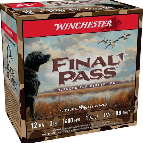 Winchester Ammo FP123BB15 Final Pass  12Gauge 3" 1 1/4oz BB/1.5Shot 25 Per Box/10 Case