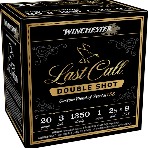 Winchester Ammo LCDS2039 Last Call Double Shot 20Gauge 3" 1oz 2.5/9TSS Shot 25 Per Box/10 Case