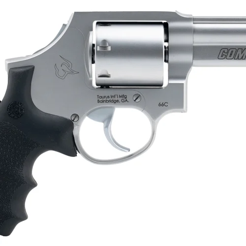 Taurus 2-66039C-HG 66C  357 Mag 7 Shot Stainless Steel Barrel, Frame & Cylinder, Black Hogue G10 Grip