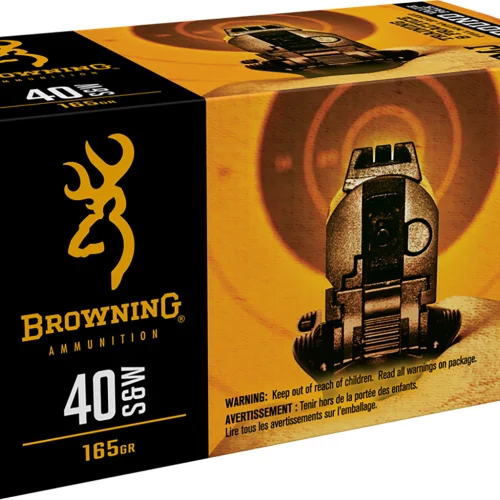 Browning Ammo B191800404 FMJ Value Pack 40S&W 165gr Full Metal Jacket 100 Per Box/5 Case