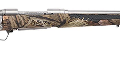 Savage Arms 57047 110 Bear Hunter 375 Ruger 3+1 23" Matte Stainless Steel Straight Fluted Barrel, Mossy Oak Break-Up Country Fixed Sporter w/AccuFit Stock, Right Hand