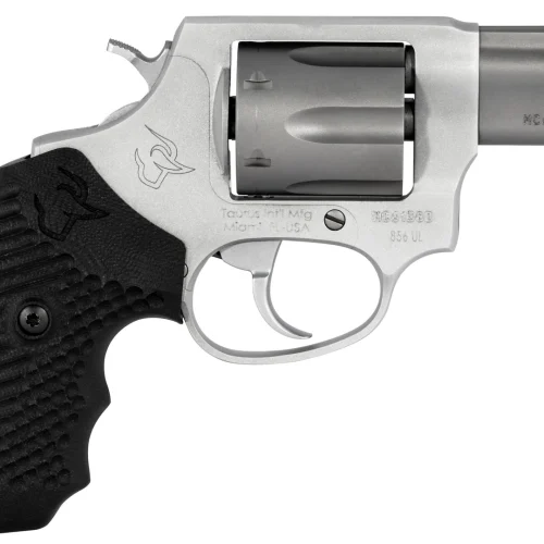Taurus 2-856029ULVZ06 856 Ultra-Lite Small 38 Special +P 6 Shot 2" Matte Stainless Alloy Steel Barrel & Cylinder, Matte Stainless Aluminum Frame, Black Operator II Grip, Exposed Hammer