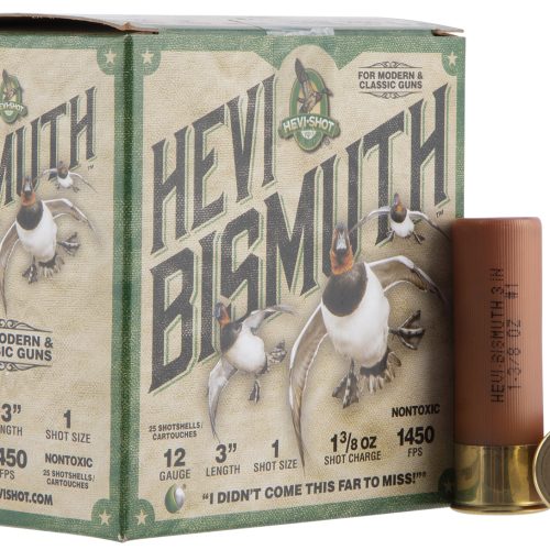 HEVI-Shot HS14001 HEVI-Bismuth  12Gauge 3" 1 3/8oz Bismuth 1Shot 25 Per Box/10 Case