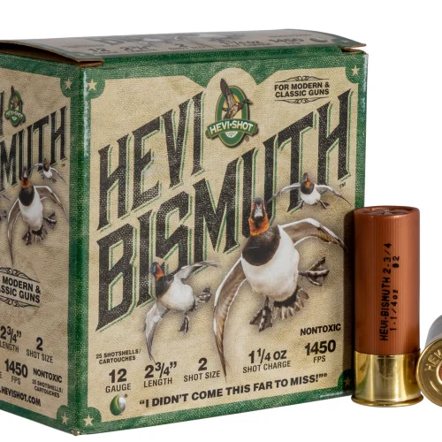 HEVI-Shot HS14702 HEVI-Bismuth  12Gauge 2.75" 1 1/4oz Bismuth 2Shot 25 Per Box/10 Case