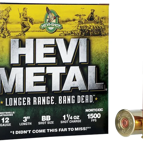HEVI-Metal HS38088 HEVI-Metal Longer Range 12Gauge 3" 1 1/4oz BBShot 25 Per Box/10 Case