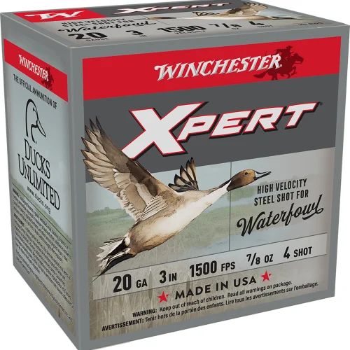 Winchester Ammo WEX2034 Super X Xpert High Velocity 20Gauge 3" 7/8oz 4Shot 25 Per Box/10 Case