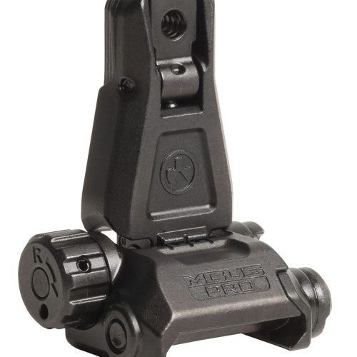 Magpul MAG276-BLK MBUS Pro Sight Rear  QPQ Melonited Steel Construction for AR Platform