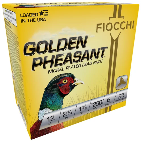 Fiocchi 12GP6 Golden Pheasant Extrema 12Gauge 2.75" 1 3/8oz 6Shot 25 Per Box/10 Case