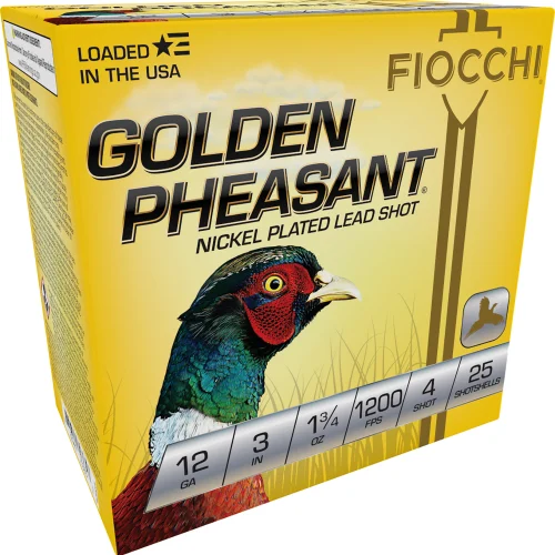 Fiocchi 123GP4 Golden Pheasant Extrema 12Gauge 3" 1 3/4oz 4Shot 25 Per Box/10 Case