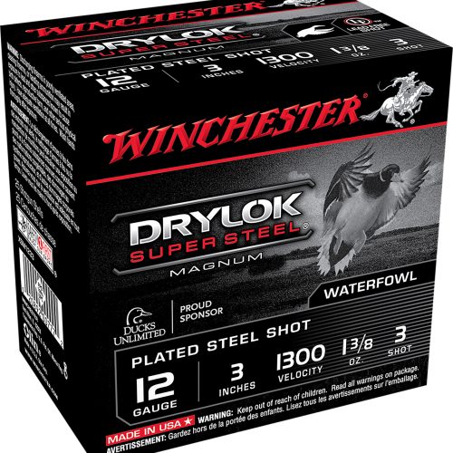 Winchester Ammo XSM1233 Drylok Super Steel Magnum 12Gauge 3" 1 3/8oz 3Shot 25 Per Box/10 Case