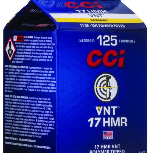 CCI 923CC VNT Rimfire 17HMR 17gr Varmint Tipped 125 Per Box/10 Case