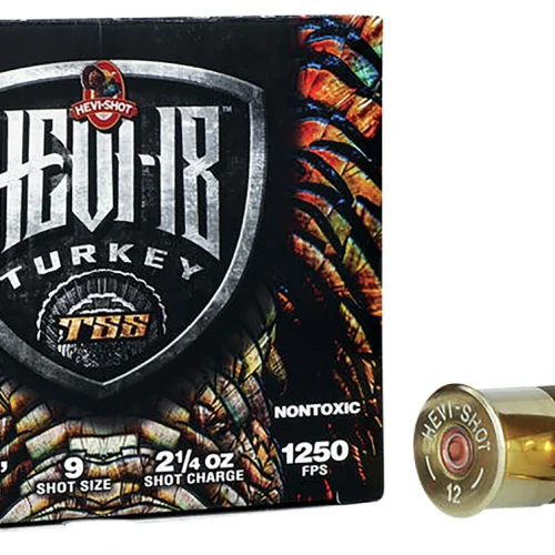 HEVI-Shot HS4509 HEVI-18 TSS Turkey 12Gauge 3.50" 2 1/4oz Tungsten 9Shot 5 Per Box/10 Case