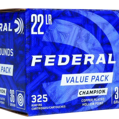 Federal 725 Champion Training Value Pack 22LR 36gr Copper Plated Hollow Point 325 Per Box/10 Case