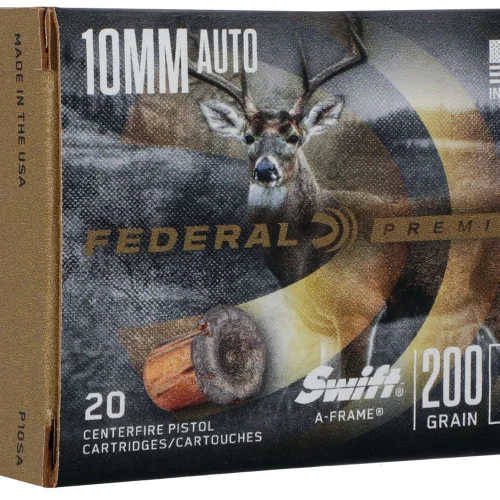 Federal P10SA Premium  10mmAuto 200gr Swift A Frame 20 Per Box/10 Case