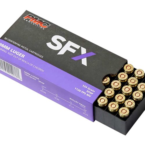 PMC 9SFX SFx  9mmLuger 124gr StarFire Hollow Point 50 Per Box/20 Case