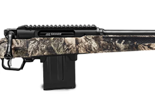 Savage Arms 57658 Impulse Predator Full Size 243 Win 10+1 20" Matte Black Threaded Barrel, Matte Black Aluminum Receiver w/Picatinny Rail, Mossy Oak Terra Gila Synthetic AccuStock, Ambidextrous