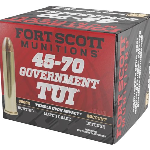 Fort Scott Munitions 4570300SCV1 Tumble Upon Impact (TUI) Brush Hog 45-70Gov 300gr Solid Copper Spun 20 Per Box/10 Case