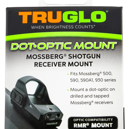 TruGlo TGTG8955M2 Shotgun Receiver Mount  Black Mossberg Trijicon RMR