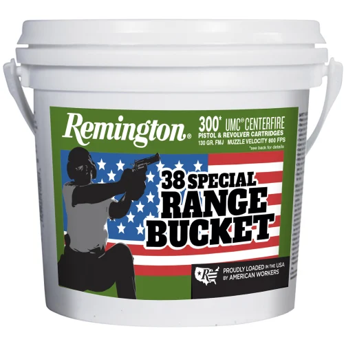 Remington Ammunition 23669 UMC Range Bucket 38Special 130gr Full Metal Jacket 300 Per Box/4 Case