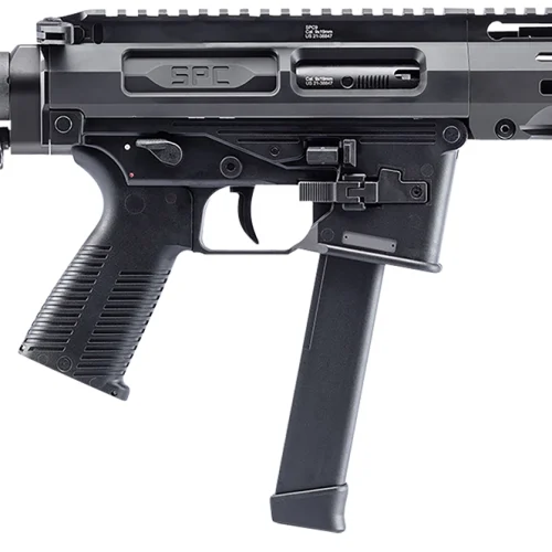 B&T Firearms 500003ABG SPC9  9mm Luger 33+1 9.10", Black, Buffer Tube Stock, Polymer Grip (Glock Mag Compatible)