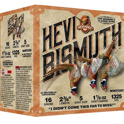 HEVI-Shot HS16715 HEVI-Bismuth Upland 16Gauge 2.75" 1 1/8oz Bismuth 5Shot 25 Per Box/10 Case