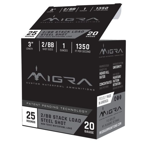 Migra Ammunitions M20SB46 Combinational  20Gauge 3" 1oz 4/6Shot 25 Per Box/10 Case